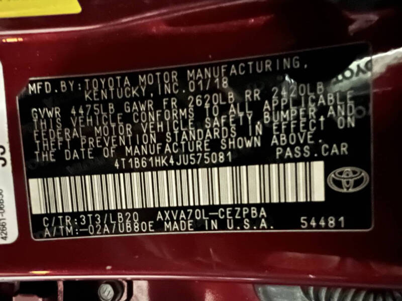 2018 Toyota Camry XSE