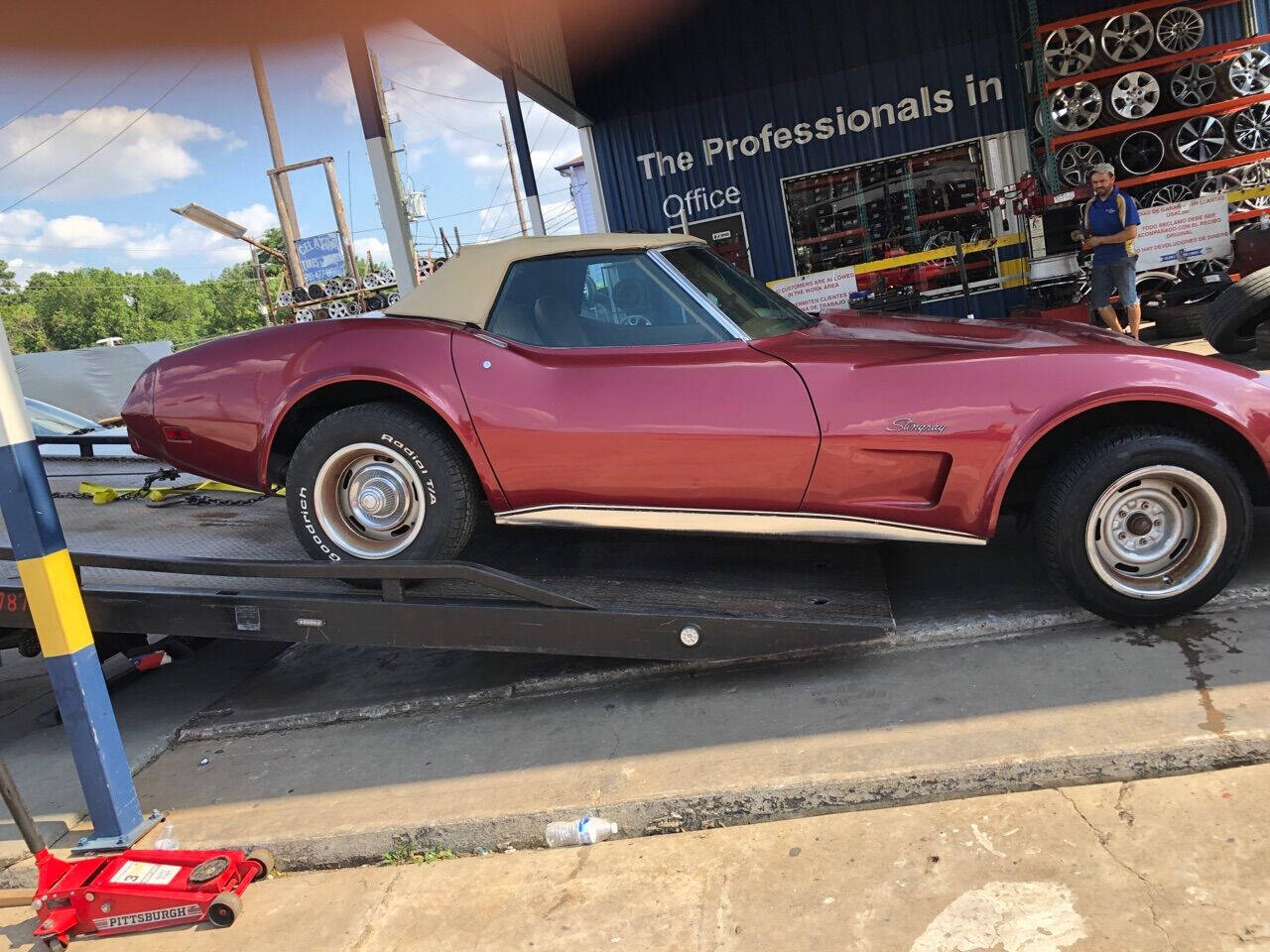 Burgundy 1974 Chevrolet Corvette Convertible 2