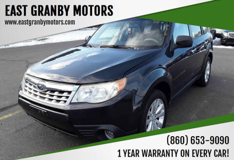 2013 Subaru Forester for sale at EAST GRANBY MOTORS in East Granby CT