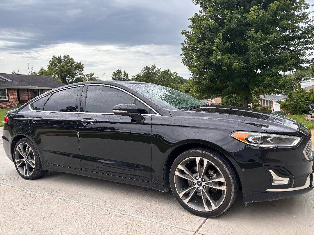 Black 2020 Ford Fusion Titanium AWD Titanium 4dr Sedan 1