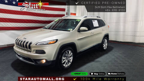 2015 Jeep Cherokee for sale at STAR AUTO MALL 512 in Bethlehem PA