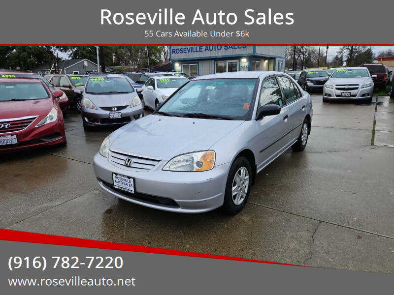 2003 Honda Civic for sale at Roseville Auto Sales in Roseville CA