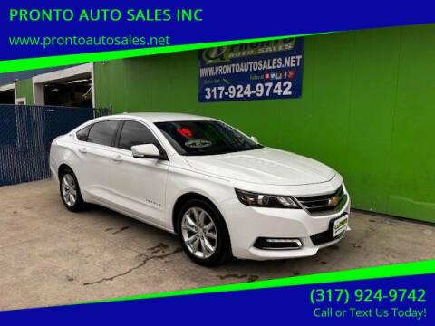 2019 Chevrolet Impala for sale at PRONTO AUTO SALES INC in Indianapolis IN
