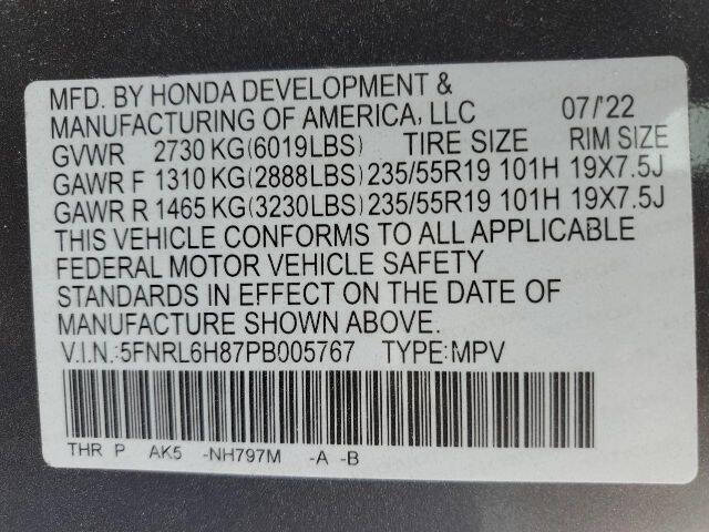 2023 Honda Odyssey Touring