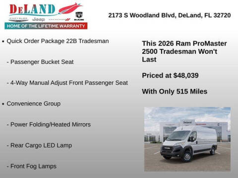 2026 RAM ProMaster