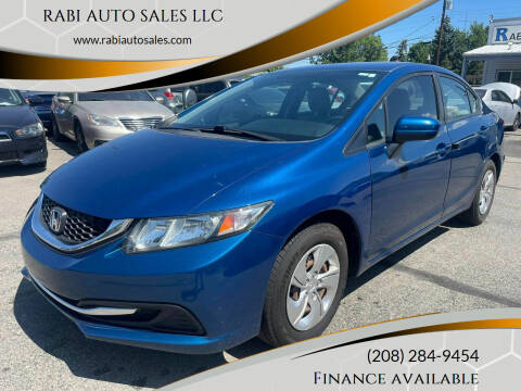 2014 Honda Civic for sale at RABI AUTO SALES LLC in Garden City ID