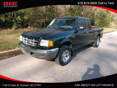 2001 Ford Ranger for sale at CRAIGE MOTOR CO in Durham NC