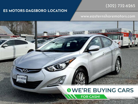 2015 Hyundai Elantra for sale at ES Motors-DAGSBORO location in Dagsboro DE