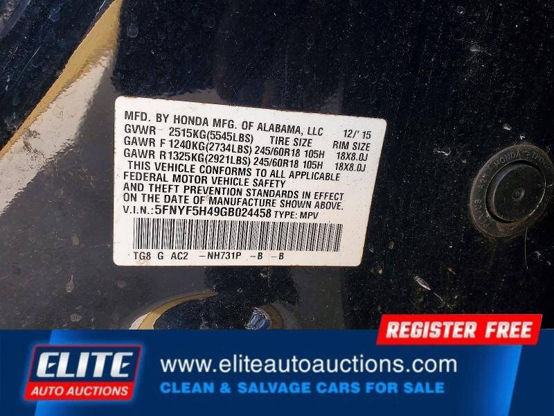 2016 Honda Pilot EX w/Honda Sensing