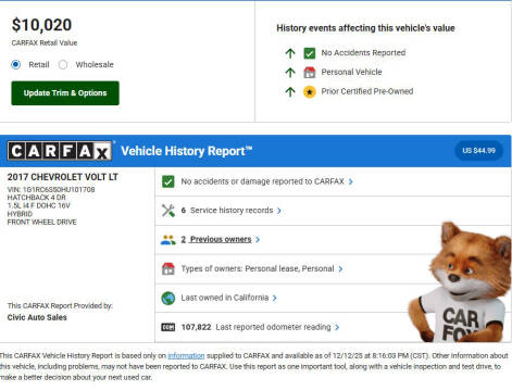 2017 Chevrolet Volt LT