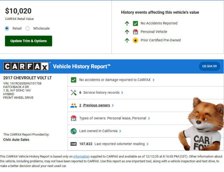 2017 Chevrolet Volt LT
