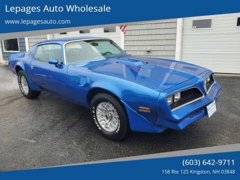 1978 Pontiac Trans Am for sale at Lepages Auto Wholesale in Kingston NH