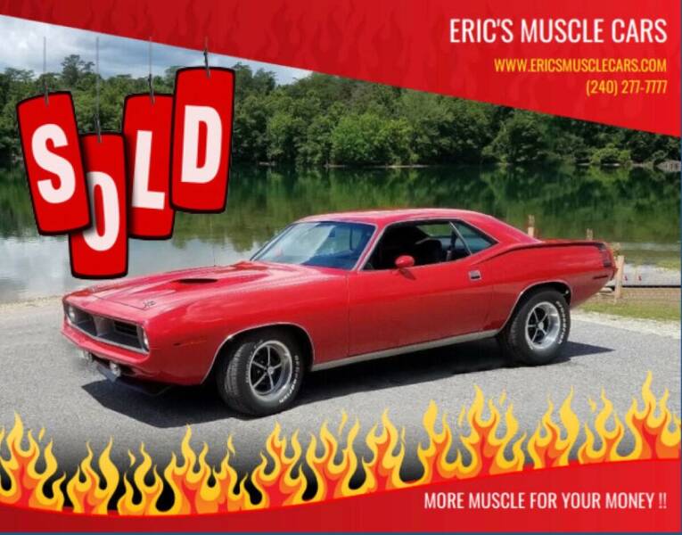 1970 Plymouth Cuda for sale at Eric's Muscle Cars in Clarksburg MD