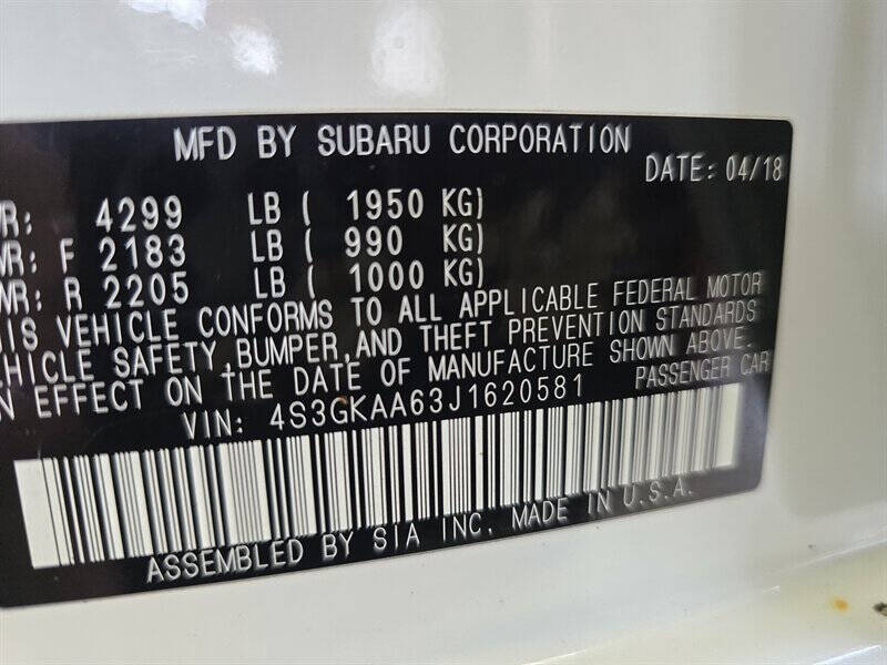 2018 Subaru Impreza 2.0i