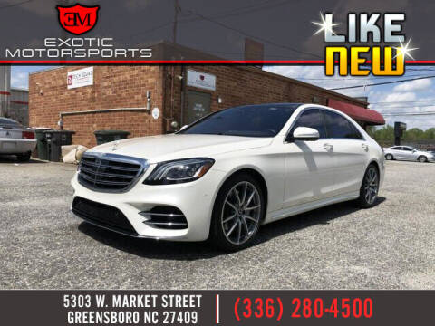 2018 Mercedes-Benz S-Class for sale at Exotic Motorsports in Greensboro NC