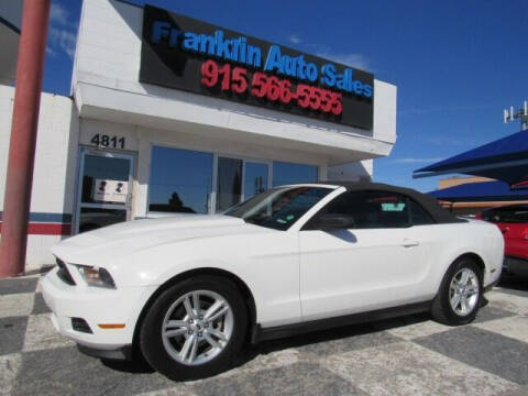 2012 Ford Mustang for sale at Franklin Auto Sales in El Paso TX