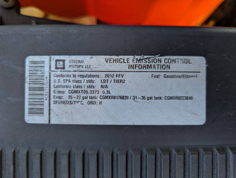 2012 Chevrolet Tahoe Special Service