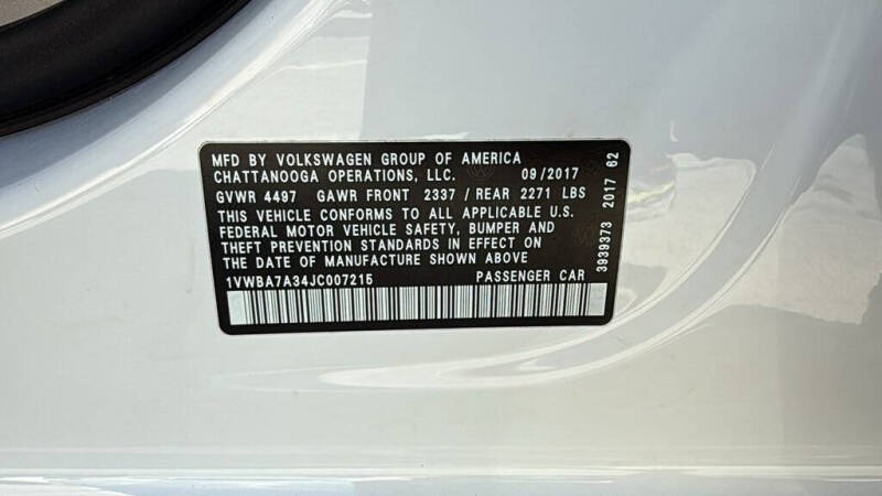 2018 Volkswagen Passat 2.0T SE