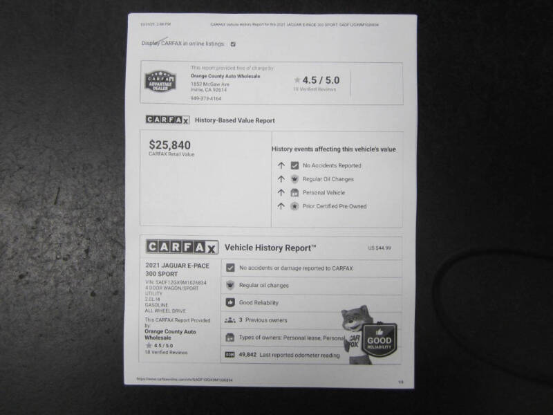 2021 Jaguar E-PACE 300 Sport