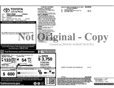 2018 Toyota Prius Prime Premium