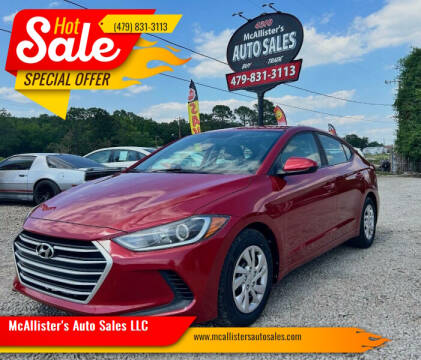 2017 Hyundai Elantra for sale at McAllister's Auto Sales LLC in Van Buren AR