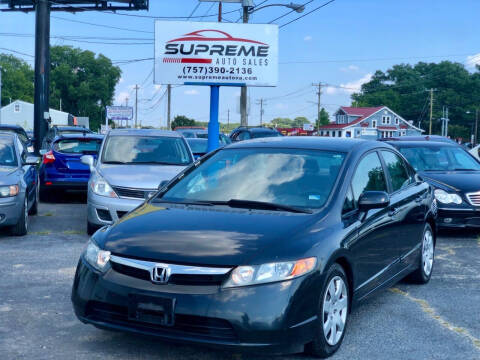 2007 Honda Civic for sale at Supreme Auto Sales in Chesapeake VA