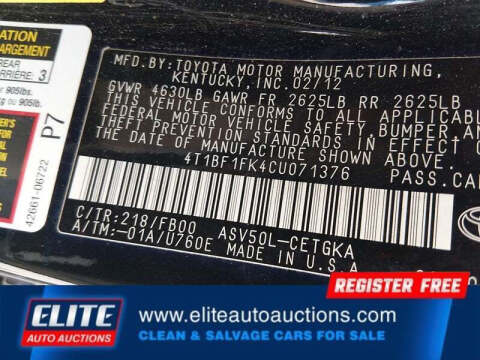 2012 Toyota Camry XLE