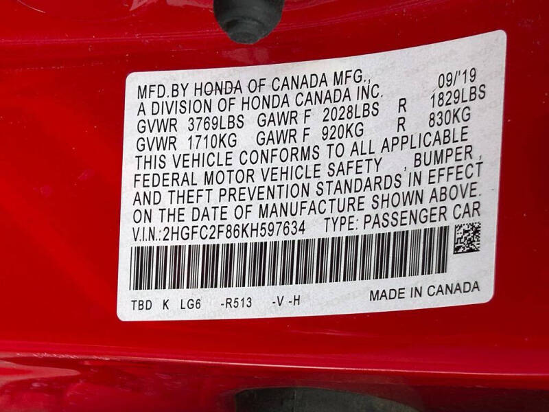 2019 Honda Civic Sport