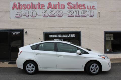 2010 Toyota Prius for sale at Absolute Auto Sales in Fredericksburg VA