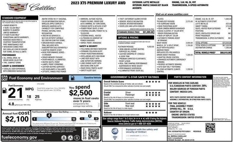 2023 Cadillac XT5 Premium Luxury