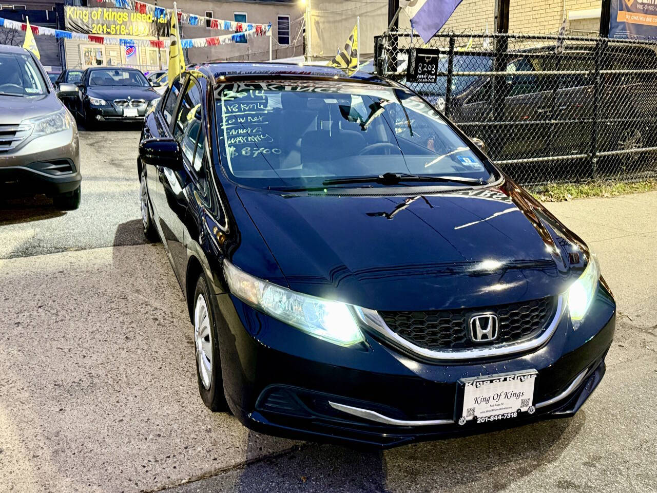 2014 Honda Civic LX 4dr Sedan CVT - Black exterior view 14