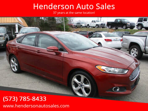 2014 Ford Fusion for sale at Henderson Auto Sales in Poplar Bluff MO