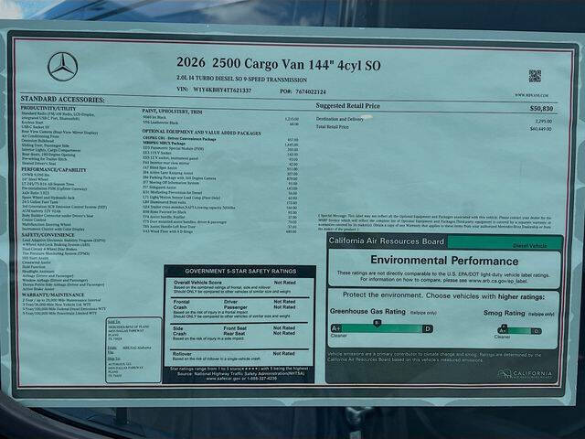 2026 Mercedes-Benz Sprinter 2500