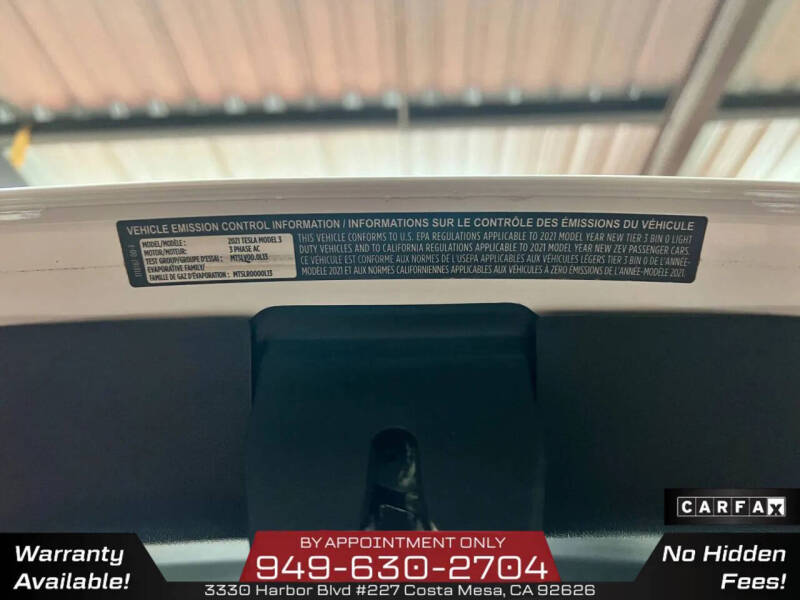 2021 Tesla Model 3 Standard Range Plus