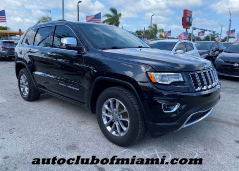2016 Jeep Grand Cherokee for sale at AUTO CLUB OF MIAMI, INC in Miami FL