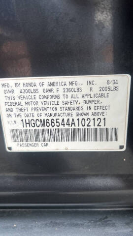 2004 Honda Accord EX V-6