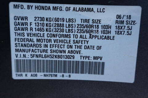 2019 Honda Odyssey EX