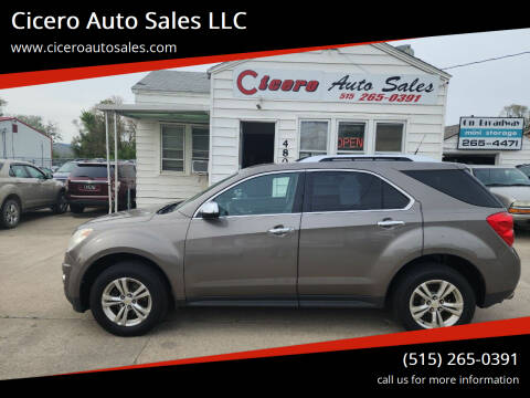 2012 Chevrolet Equinox for sale at Cicero Auto Sales LLC in Des Moines IA