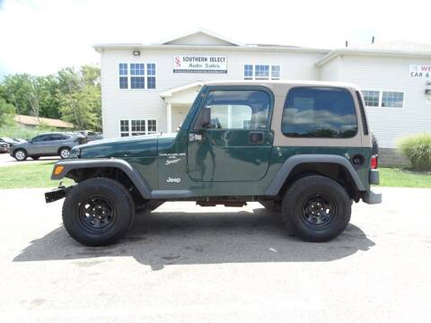 2000 Jeep Wrangler for sale at SOUTHERN SELECT AUTO SALES in Medina OH