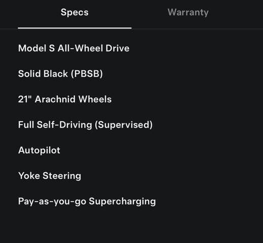 2023 Tesla Model S Standard Range