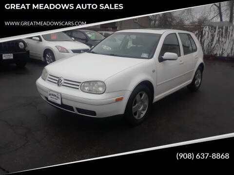 2000 Volkswagen Golf for sale at GREAT MEADOWS AUTO SALES in Great Meadows NJ