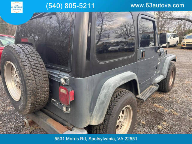 1998 Jeep Wrangler for sale at 63 Auto Inc in Spotsylvania, VA