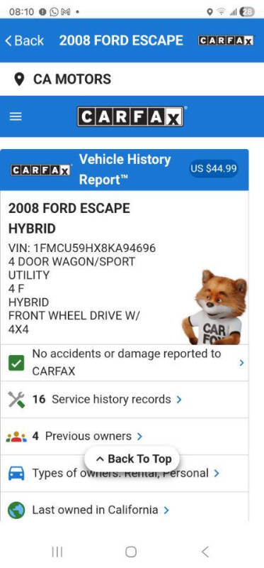 2008 Ford Escape Hybrid