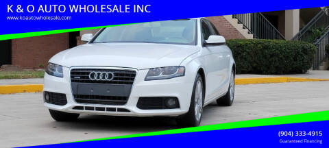 2010 Audi A4 for sale at K & O AUTO WHOLESALE INC in Jacksonville FL
