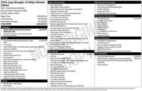 2018 Jeep Wrangler JK Willys Wheeler