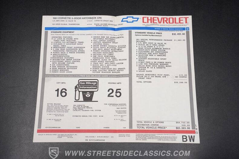 1991 Chevrolet Corvette ZR1