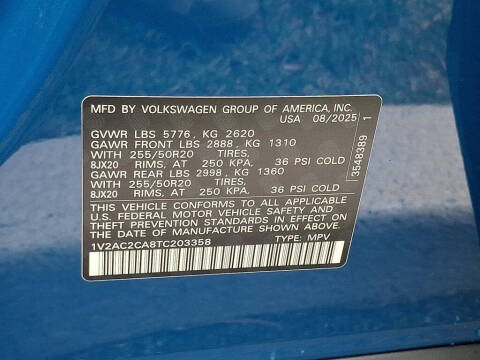 2026 Volkswagen Atlas Cross Sport SEL R-Line Black 4Motion