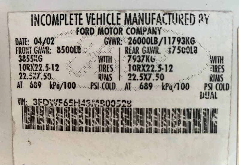 2003 Ford F-650 Super Duty