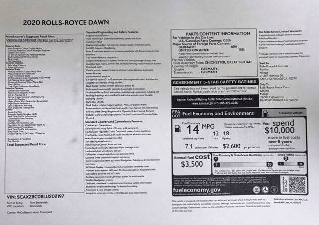 2020 Rolls-Royce Dawn