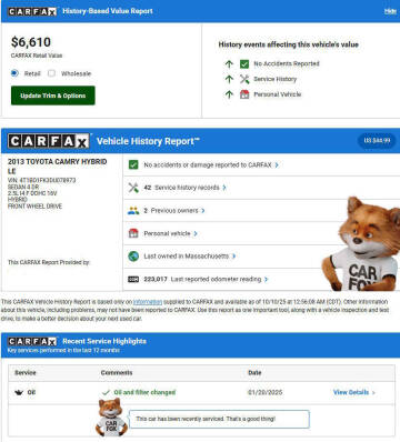 2013 Toyota Camry Hybrid LE